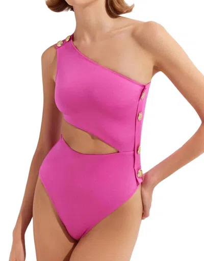 Oye Swimwear Rhea One Piece Swimsuit In Hot Pink In Pink