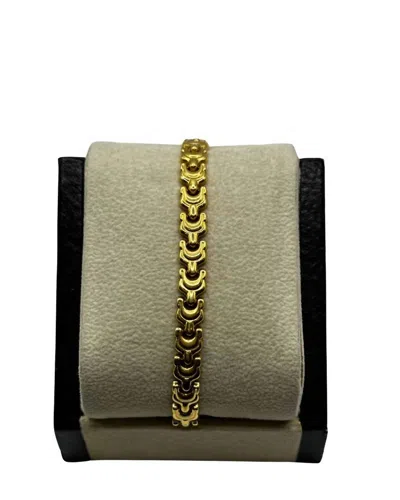 Milano Jewelry Women's Franco Link Bracelet In Yellow Gold In Gold