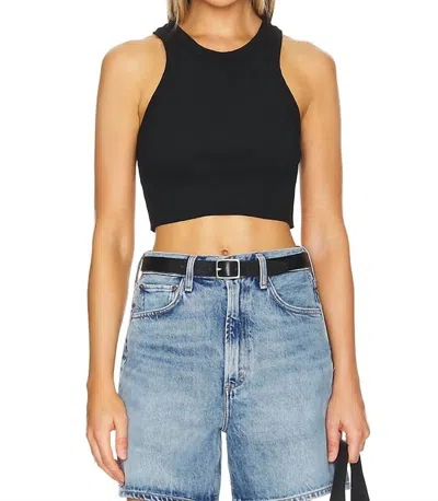Agolde Cropped Bailey Tank In Black