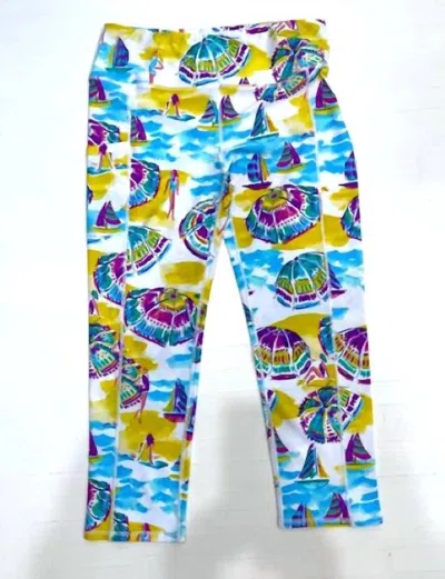 Aryeh Cecila Umbrella Print Leggings In Multi/purple/blue In Multi