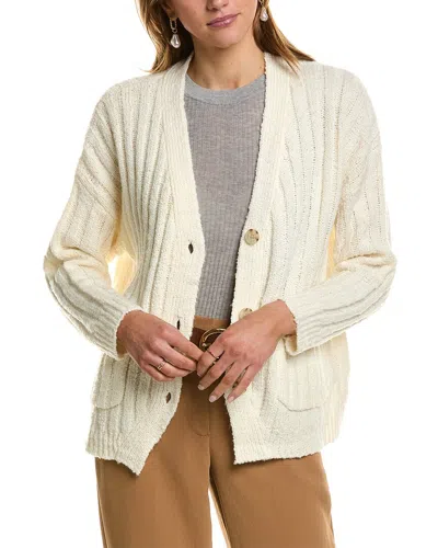 Reiss Annie Relaxed Wool-blend Cardigan In Beige