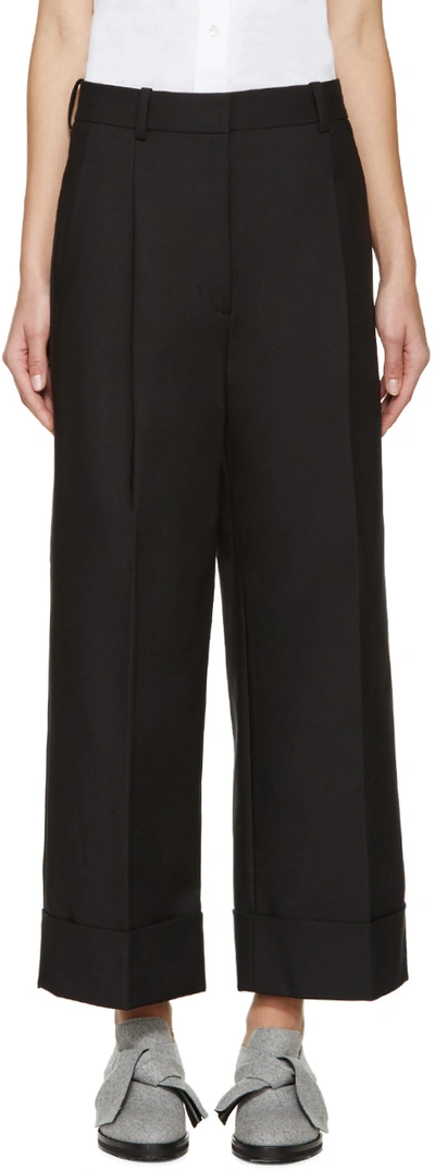 3.1 Phillip Lim / フィリップ リム Black Wide-leg Crop Tailored Trousers