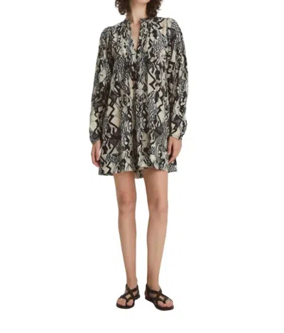 Maria Cher Quilaquina Lupe Short Dress In Silver Sand In Multi