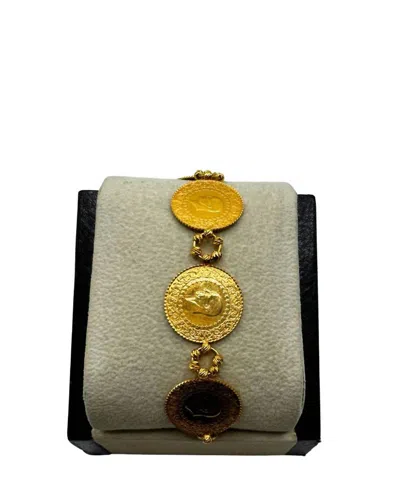 Milano Jewelry Women's Coin Bracelet In Yellow Gold In Gold