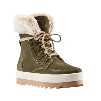 Cougar Vanetta Suede Winter Boot In Olive In Green