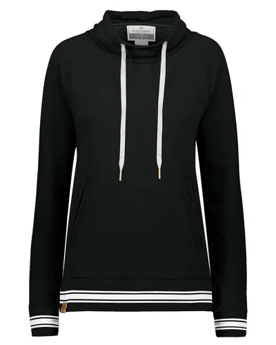 Holloway Women's All-american Fleece Funnel Neck Sweatshirt In Black