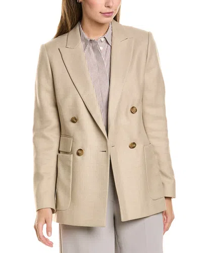 Shop Reiss Larsson Wool-blend Blazer In Beige