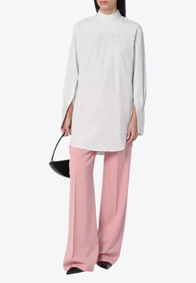 Dries Van Noten Corso Asymmetrical Cotton Shirt In White