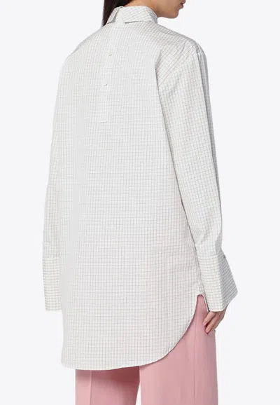 Dries Van Noten Corso Asymmetrical Cotton Shirt In White