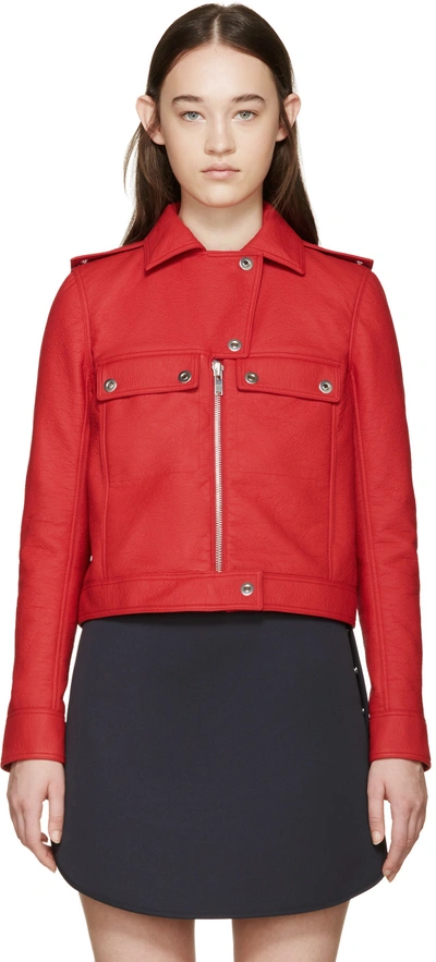 Courrèges Red Faux-leather Jacket
