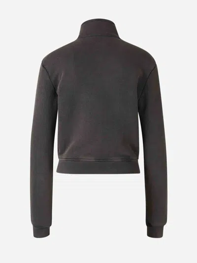 Alexander Wang Shadow Pocket Sweatershirt In With Washed Finish