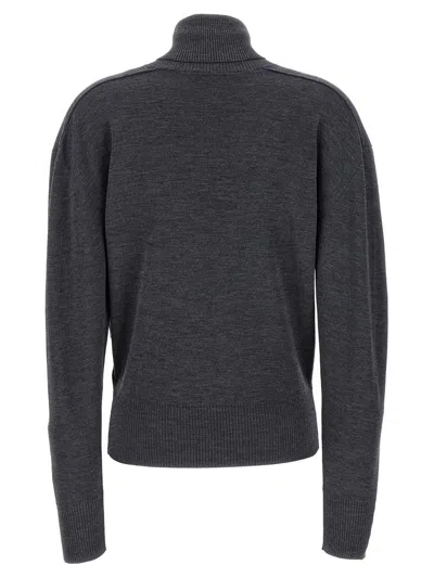 Burberry High Neck Sweater Sweaters And Cardigans In Gray