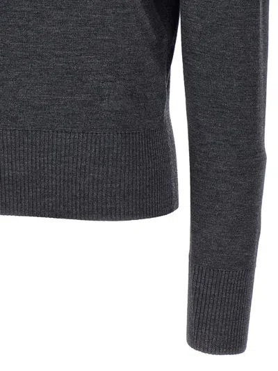 Burberry High Neck Sweater Sweaters And Cardigans In Gray