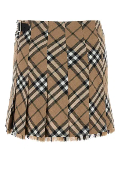Shop Burberry Skirts In Multicolor