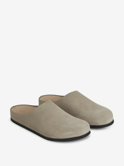 Common Projects Slip-on Suede Clogs In Logo Detail Engraved On The Side