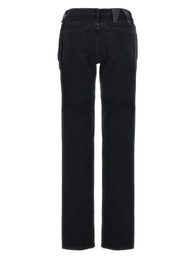 Darkpark 'michelle' Chain Detail Denim Trousers In Black