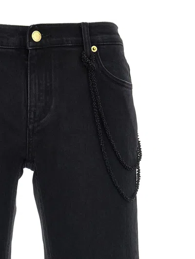 Darkpark 'michelle' Chain Detail Denim Trousers In Black