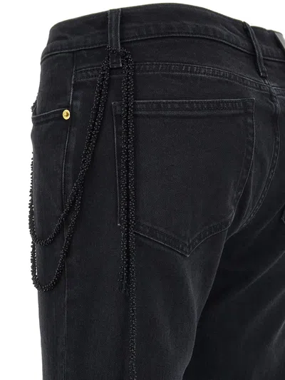 Darkpark 'michelle' Chain Detail Denim Trousers In Black