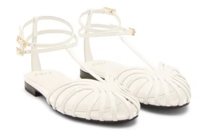 Alevì White Leather Elena Flats