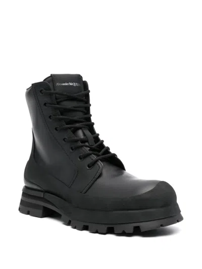 Alexander Mcqueen Alexander Mc Queen Wander Black Leather Boot In Black