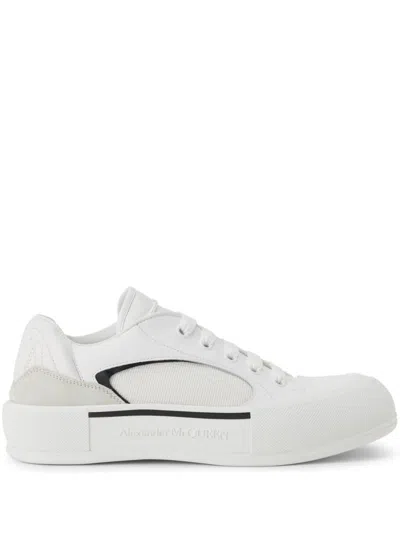 Alexander Mcqueen Skate Deck Plimsoll Low-top Sneakers In White