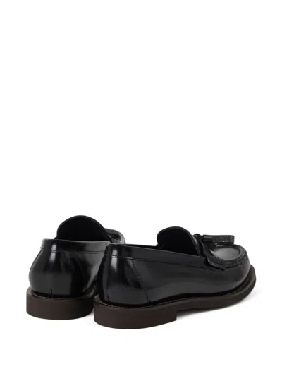 Brunello Cucinelli Minimal Shiny Tassel Calfskin Lo