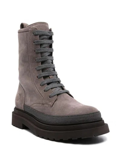 Brunello Cucinelli Suede Ankle Boots