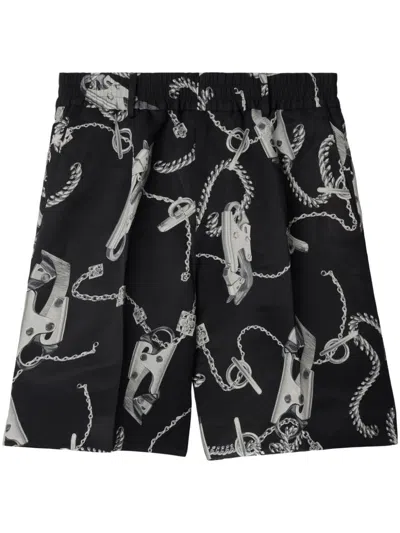 Burberry Chain-link Print Knee-length Shorts
