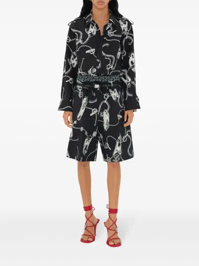 Burberry Chain-link Print Knee-length Shorts