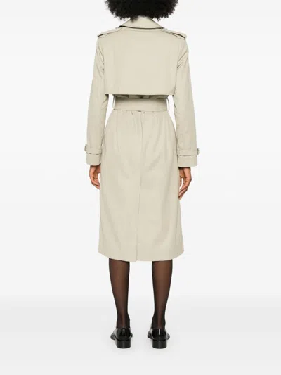 Burberry Trench Coat With Belted Waist And Epaulettes