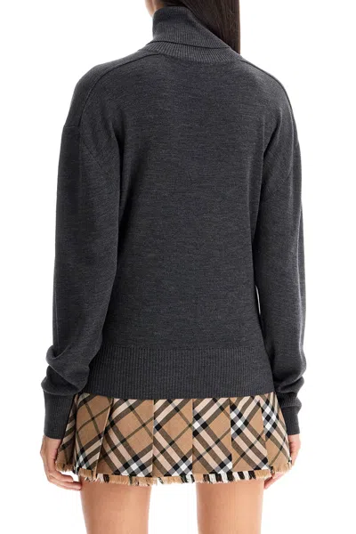 Burberry High-neck Wool Pullover Sweater