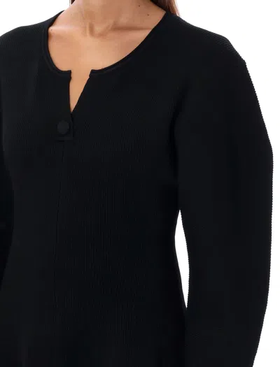 By Malene Birger Francesa Ribbed Puff-sleeve Mini Dress