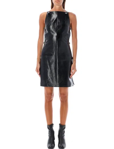 Courrèges Black Multi Sangle Vinile A Line Dress