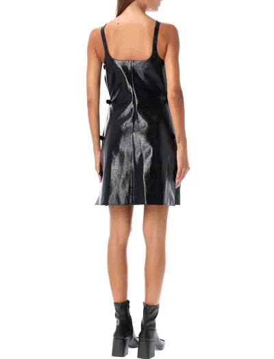 Courrèges Black Multi Sangle Vinile A Line Dress