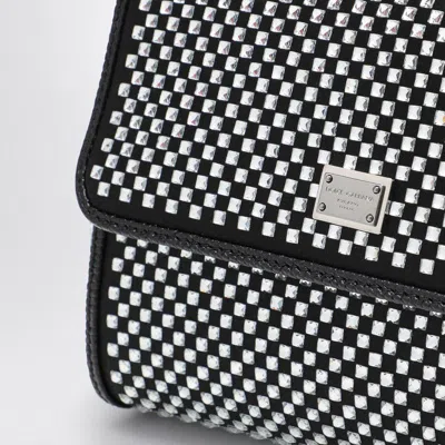 Dolce & Gabbana Black Sicily Medium Handbag With Crystals