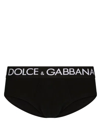 Dolce & Gabbana Logo-print Stretch-cotton Briefs