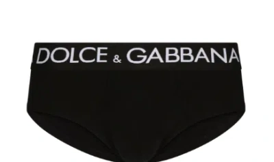 Dolce & Gabbana Logo-print Stretch-cotton Briefs