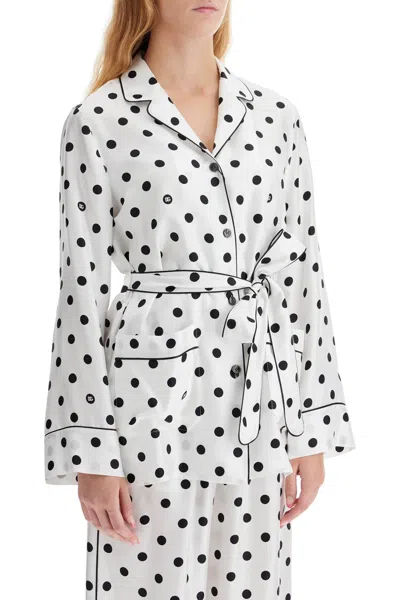 Dolce & Gabbana Polka-dot Long-sleeved Pajama Shirt