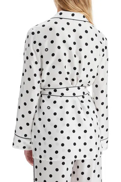 Dolce & Gabbana Polka-dot Long-sleeved Pajama Shirt