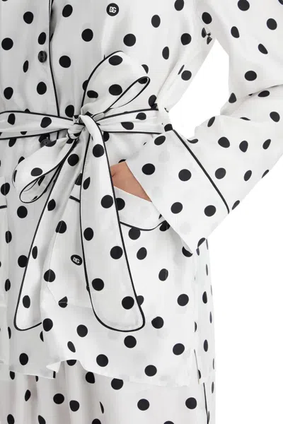 Dolce & Gabbana Polka-dot Long-sleeved Pajama Shirt