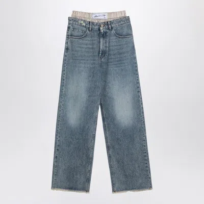 Erika Cavallini Leone Light Washed Denim Pants