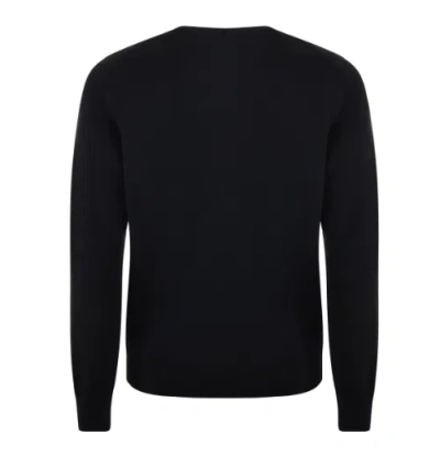 Fay Black Wool Crew Neck Sweater
