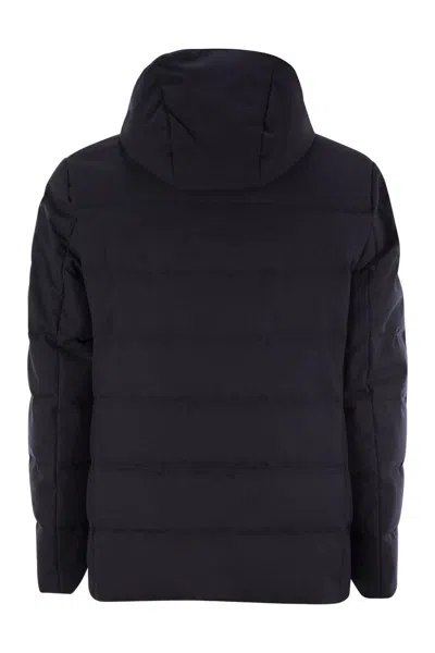 Fay Double-breasted Down Jacket With Hood