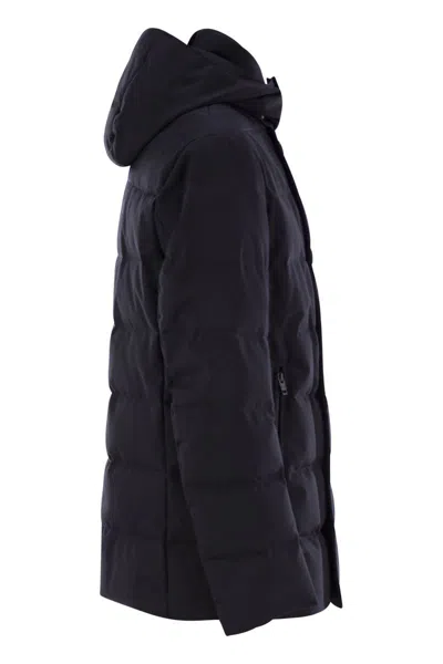 Fay Double-breasted Down Jacket With Hood