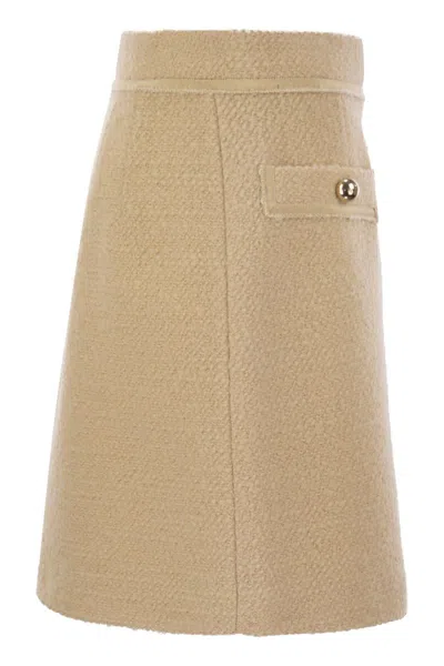 Fay Short Skirt With Boucle Details