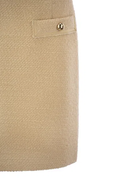 Fay Short Skirt With Boucle Details