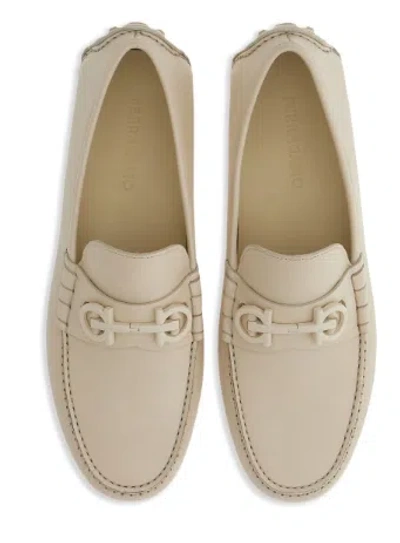 Ferragamo Stylish Round Toe Leather Loafers