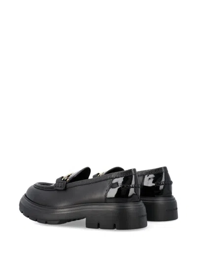 Ferragamo Brooke Loafers With Chunky Sole And Gold-tone Hardware In Black