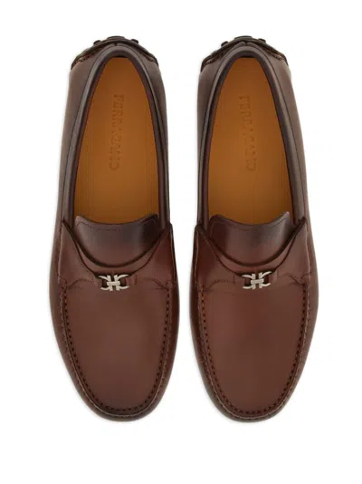 Ferragamo Gancini-ornament Driver Loafers