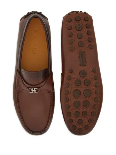 Ferragamo Gancini-ornament Driver Loafers